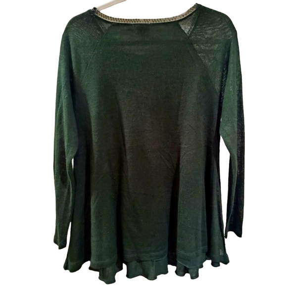 Cupio sweater sequin size trim neckline  med - Picture 2 of 7